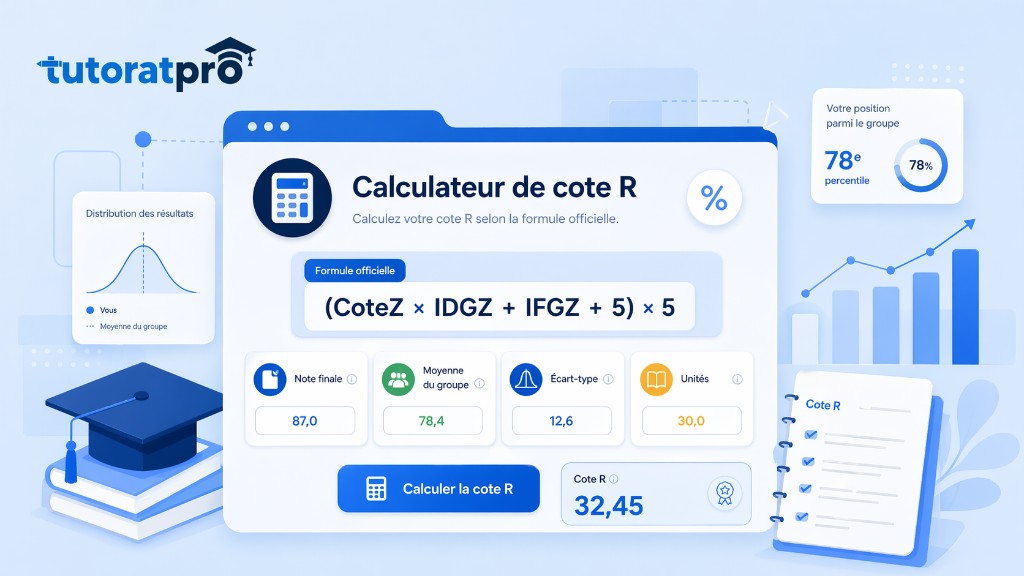 Visuel Tutorat Pro: hero calculateur cote r