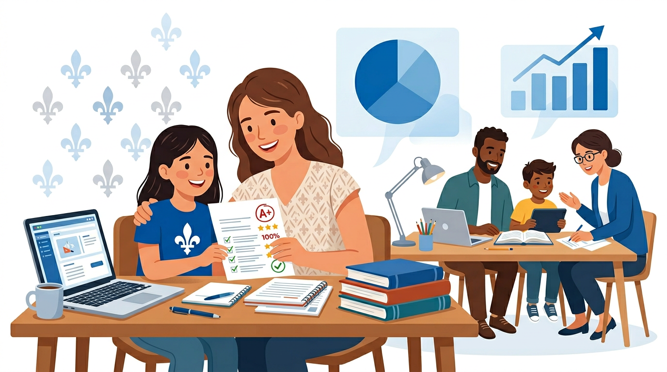 Visuel Tutorat Pro: statistiques familles